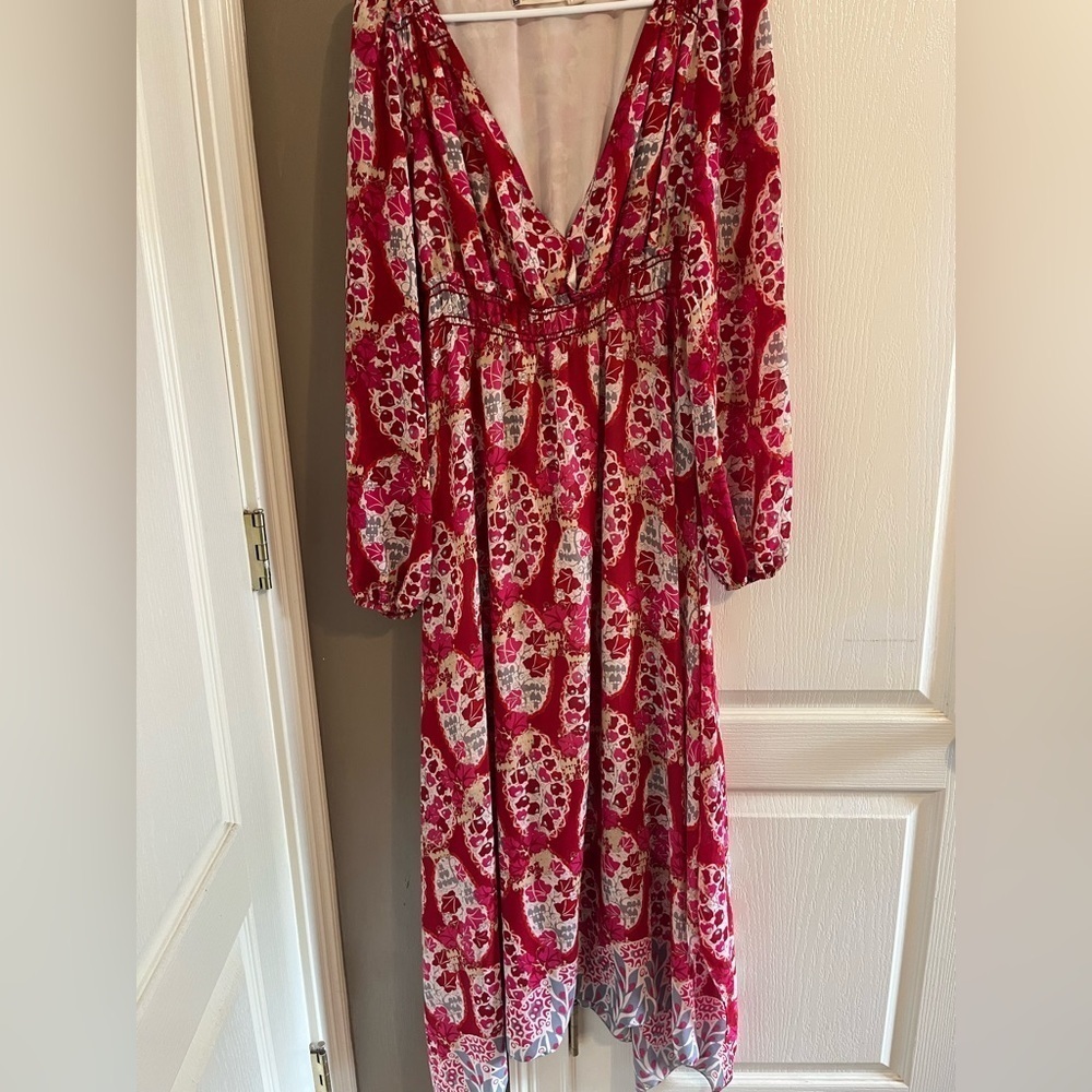 Chelsea and Violet Floral boho vacation  Maxi Dress large